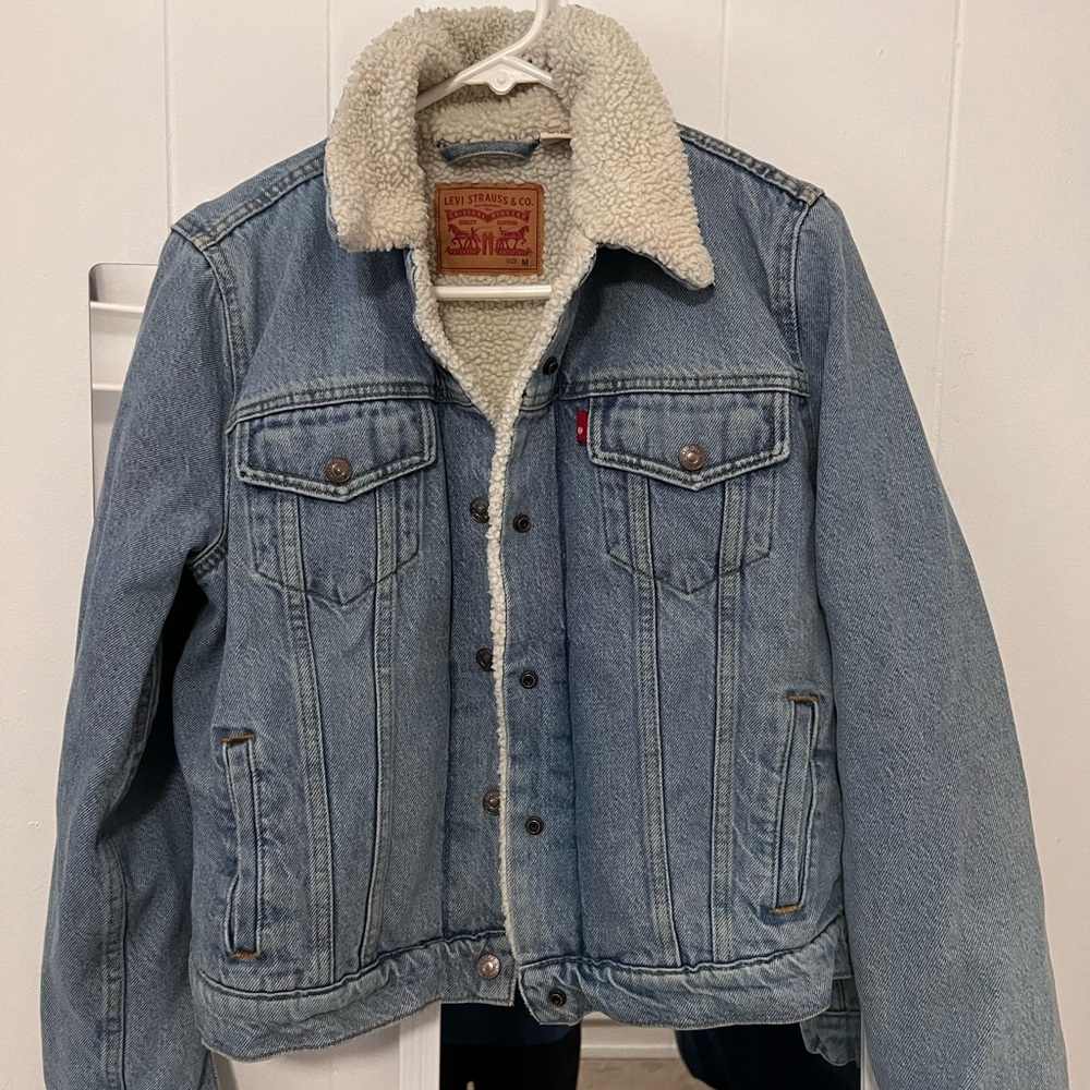 Levi's Light Blue Denim Jacket with Sherpa Lining